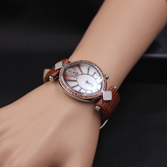 Orange Sapphire Diamond 2.93 Ct  Luxury Watch